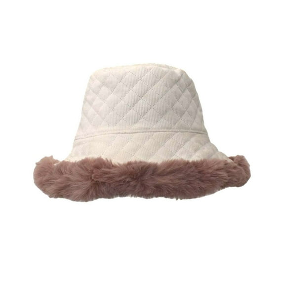 Charmgo Trucker Hat Clearance, Womens Thickened Edge Plaid Winter Thermal Windproof Bucket Fisherman Hat for Women for Girls Bucket Hat Baseball Cap, Sun Hats for Women White