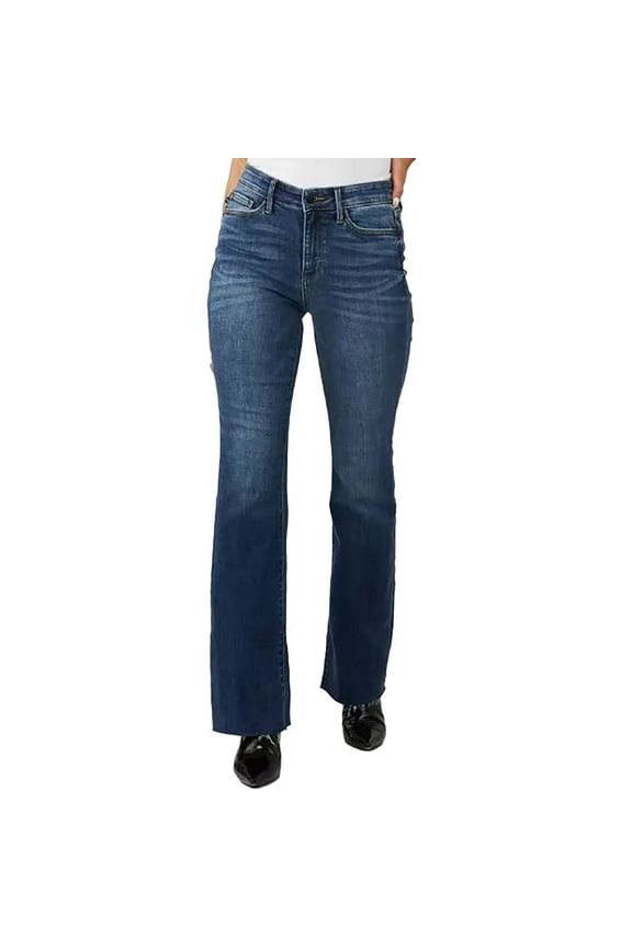 Women Distressed Jeans Women's Jeans Stretchy Stadeke Jeans Classic Waisted Flare Jeans Juniors Jeans Straight Leg High Waisted Jeans Boot Cut Jeans for Woman Dark Blue XL