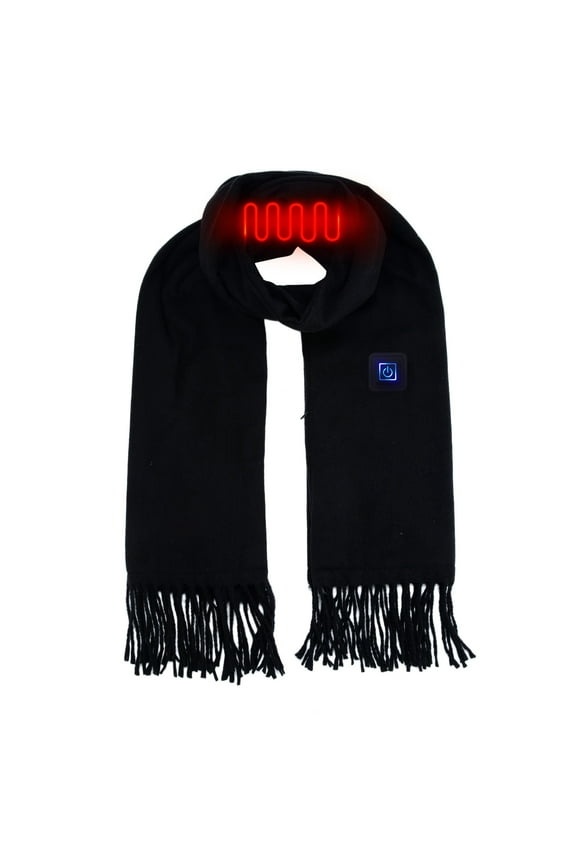 Women Scarf Clearance, Heated Scarf for Women Men Usb Heating Scarf Soft Warm Electric Heated Neck Warmer for Winter, Hair Scarf for Women Black One Size