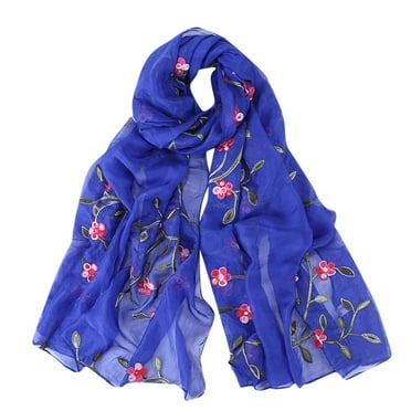 Clearance! Lisingtool Scarf for Women Women Embroidery Chiffon Scarf ...