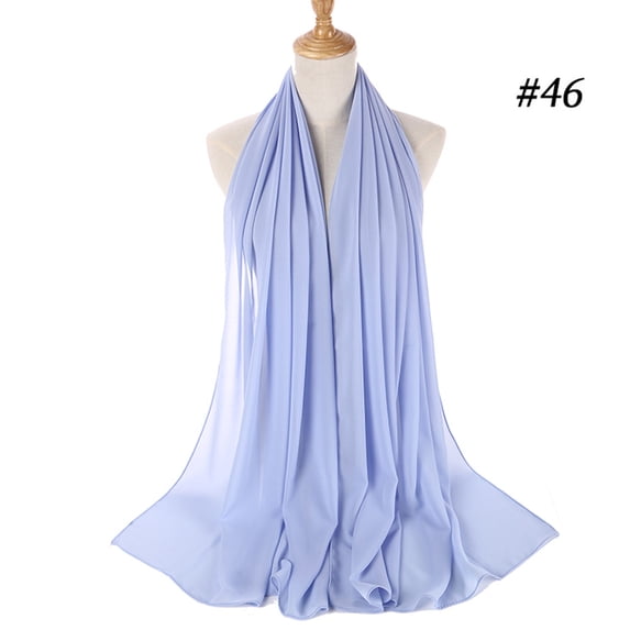 Charmgo Women Scarf Clearance, Women Plain Bubble Chiffon Scarf Hijab Wrap Printe Shawls Headband Muslim Hijabs, Hair Scarf for Women Multicolor One Size