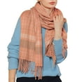 thumbnail image 1 of Charmgo Women Scarf Clearance, Women's Autumn and Winter Colorful Plaid Shawl Wraps Warm Thick Fringe Scarf, Hair Scarf for Women Orange One Size, 1 of 7