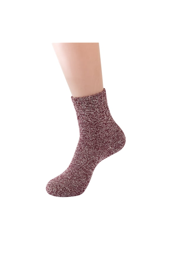 Womens Crew Socks Winter Solid Color Knit Plush Warm Socks Home Socks Thick Cold Support Socks Heated Socks Fluffy Socks Women Thermal Socks Fuzzy Socks for Women E