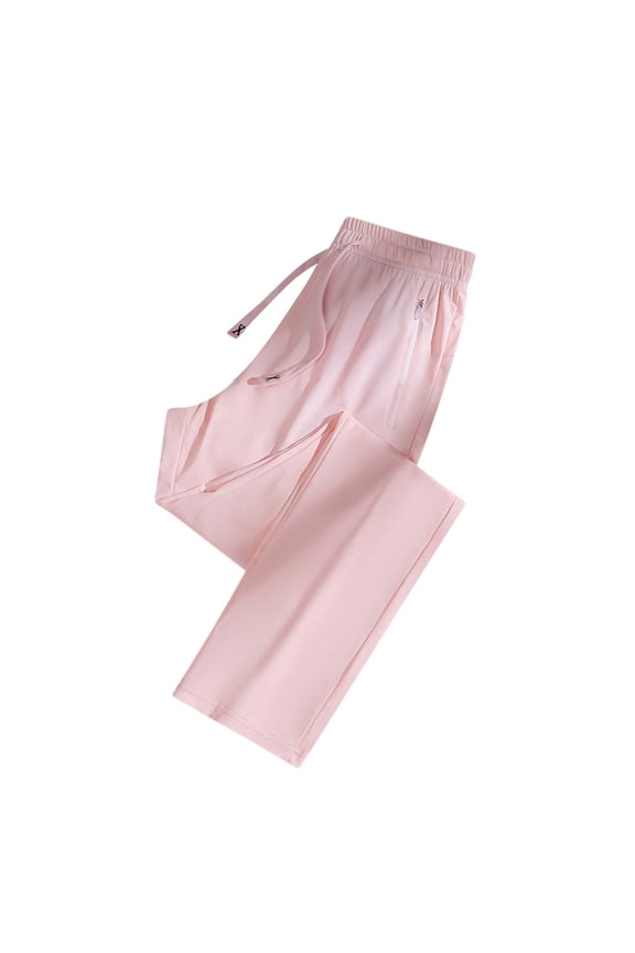 Womens Hiking Pants Women Unisex Quick Dry Pants Breathable Loose Running Pants Womens Cool Stretch Pants With Zipper Pockets Straight Leg High Waisted Stretch Active Pants for Women Pink L