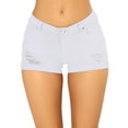 thumbnail image 1 of Charmgo Womens Jeans Clearance, Women Casual Rolled Up Cuffs Low Waist Distressed Denim Shorts Jean Shorts, High Waisted Jeans for Women White, 1 of 6