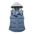 thumbnail image 1 of Charmgo Womens Puffer Vest, Ladies Fashion Solid Color Zipper Cotton Waistcoat Warm Vest Puffer Jacket Womens, Long Puffer Vest Women Blue L, 1 of 2