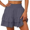 thumbnail image 1 of Charmgo Womens Shorts Casual Shorts for Women 2025 Summer High Waisted Ruffle Shorts Flowy Pleated Hem Casual Shorts Butterfly Shorts Women Summer Shorts for Women I L, 1 of 7
