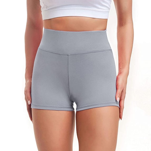 Charmgo Womens Shorts Clearance, Women Sports Shorts Gym Workout Waistband Skinny Yoga Short Pants Running Shorts for Women Shorts for Women Capri Pants for Women Grey
