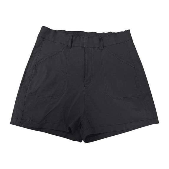 Charmgo Womens Shorts Clearance, Women Stretchy Twill Shorts Summer Casual Shorts Pull On Chino Shorts Elastic Waist Stretchy Denim Shorts for Women Black XXXL