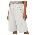 thumbnail image 1 of Charmgo Womens Shorts Clearance, Women's Casual Fashion Loose Cotton Button Pocket Daisy Print Wide-Leg Shorts Running Shorts for Women Shorts for Women Capri Pants for Women White, 1 of 8