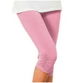 thumbnail image 1 of Charmgo Womens Shorts Clearance, Women's Fashion Plain Pleated and Calf Elastic Women's Cropped Pants Leggings Bodybuilding Pants Gym Shorts Women, Yoga Shorts for Women Red, 1 of 7