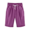 thumbnail image 1 of Charmgo Womens Shorts Clearance, Womens Fashion Summer Cotton Pants Plus Size High Waisted Shorts Lacing Beach Workout Shorts Biker Shorts Women Running Shorts, Shorts for 2024 Women Trendy Purple XL, 1 of 6