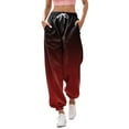 thumbnail image 1 of Charmgo Womens Sweatpants Clearance, Women Fashion Casual Gradient Print Sweatpants with Pockets High Waisted Sport Pants Gym Athletic Fit Jogger, Sweatpants for Women Wine L, 1 of 4