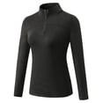 thumbnail image 1 of Charmgo Womens Tops Clearance, Women's Winter Plush Fitness Running Yoga Suit Long Sleeve Elastic Tight Stand Collar Sports Sweatshirt Top Sweatshirt for Women, Hoodies for Women Black, 1 of 9