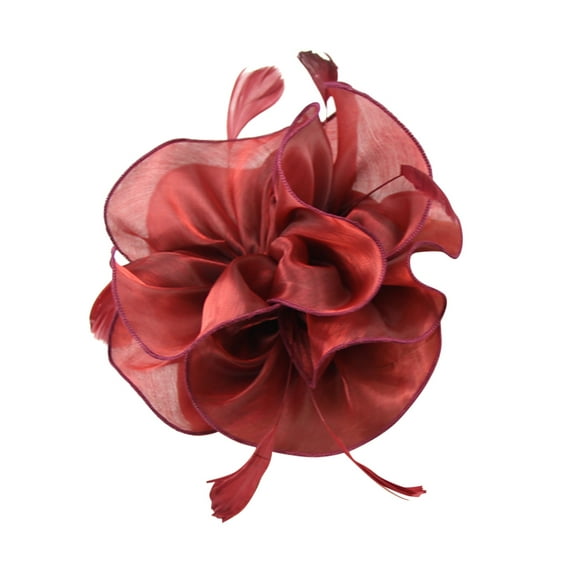 Charmgo Workout Headbands for Women Clearance, Hat for Women Wedding Flower Cocktail Mesh Feathers Hair Clip Tea Party Headband Boho Headbands for Women, Headbands for Women Wine