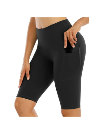 Pxiakgy yoga pants women Women Fashion Solid Pant Leggings Pants Slim  Shorts High Waist Sport Pants shorts for women Black + XL 