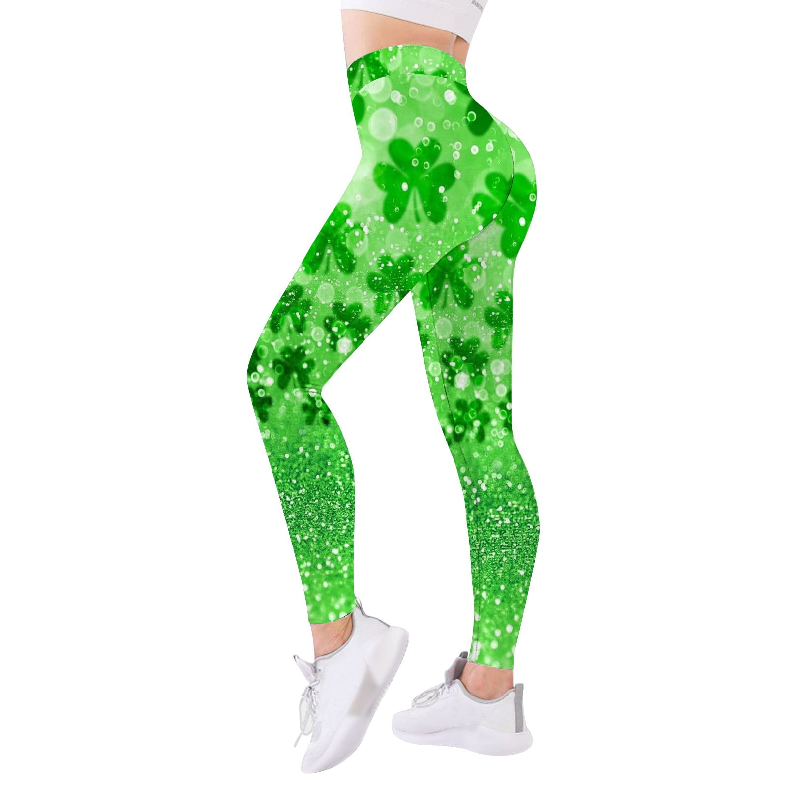 Charmgo Yoga Pants Women Clearance, Women's Spring St. Day Printed Slim Fit Bottom Yoga Pants