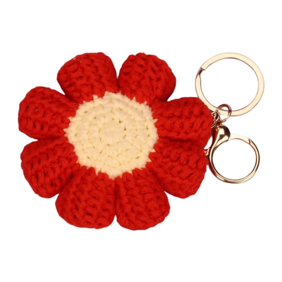 Charmi Crochet Floral Keyring Elegant Handcrafted Detail Key Rings Fashionable Ornaments for Daily Essential