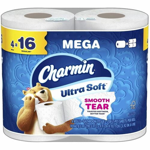 Charmin Bathroom Tissue, Mega, White (19261) | 2 Cartons (16 Packs)
