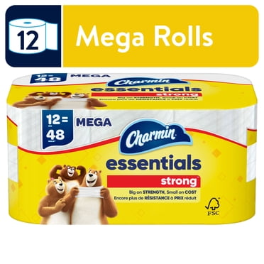 Charmin Essentials Strong Toilet Paper, 6 Mega Rolls - Walmart.com