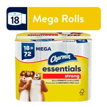 Charmin Essentials Strong Toilet Paper, 6 Mega Rolls - Walmart.com