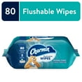 Charmin Flushable Wipes, 2 FlipTop Packs, 40 Wipes per Pack, 80 Total
