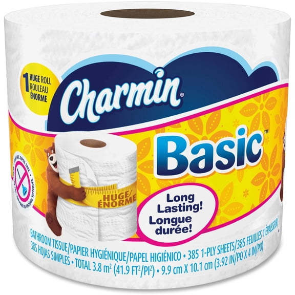Charmin, PGC96869, Basic Bathroom Tissue, 13860/Carton, White