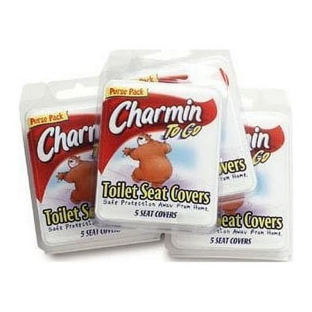 Charmin To Go Seat Covers Assorted Colors, 5 Count