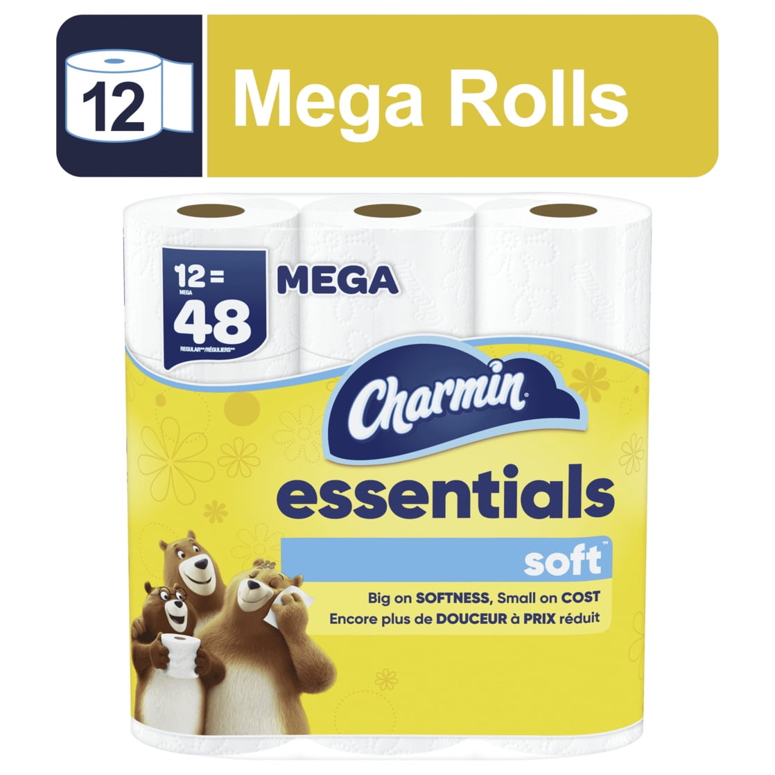 Charmin Toilet Paper Essentials Soft , 12 Mega Roll