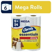Charmin Toilet Paper Essentials Strong, 6 Mega Rolls
