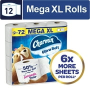 Charmin Toilet Paper Ultra Soft, 12 Mega XL Rolls