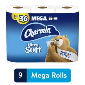 Charmin Toilet Paper, Ultra Soft, 9 Mega Rolls