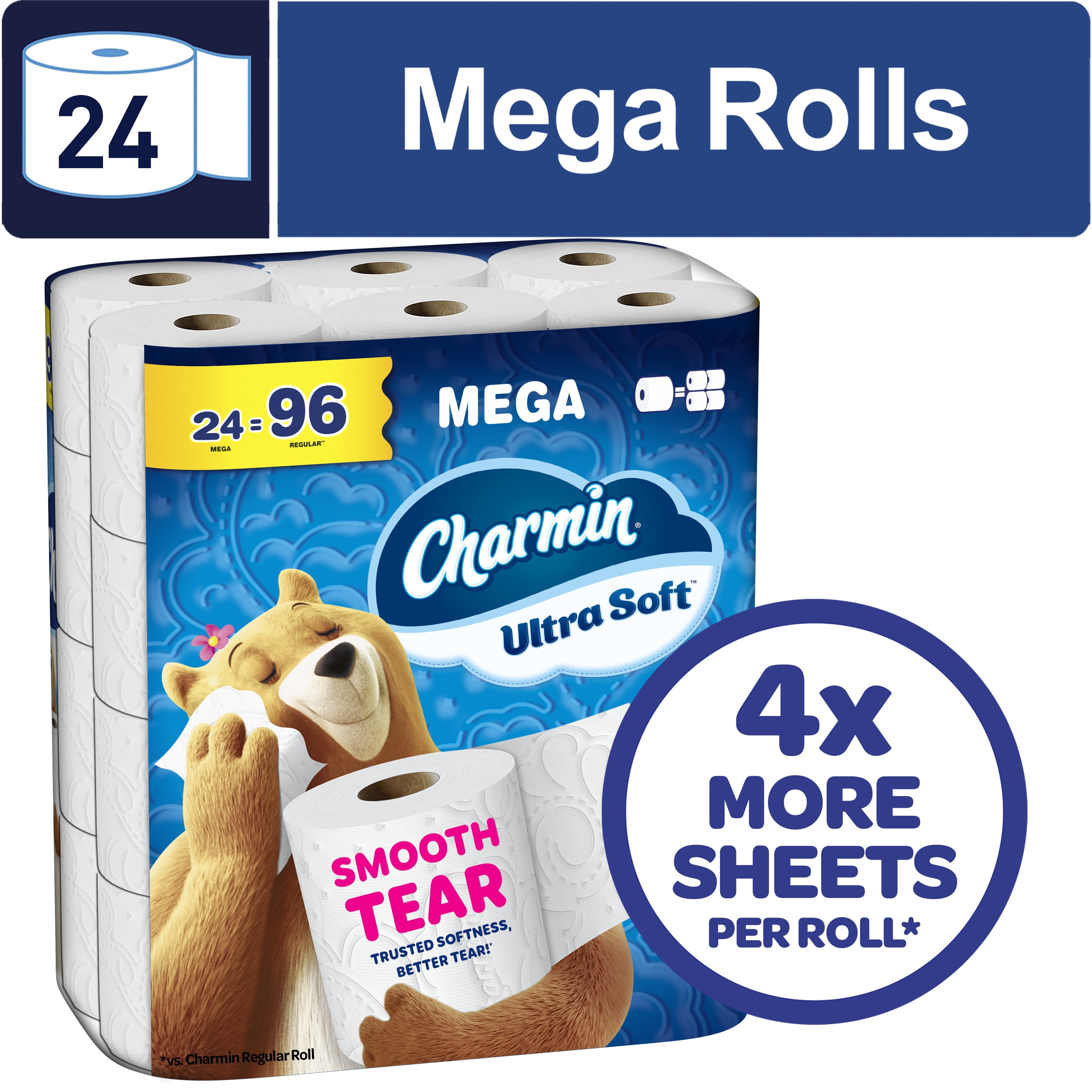 Charmin Ultra Soft 2-Ply Toilet Tissue – Unscented Mega Rolls