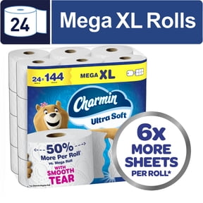 Charmin Toilet Paper Ultra Soft, 24 Mega XL Rolls