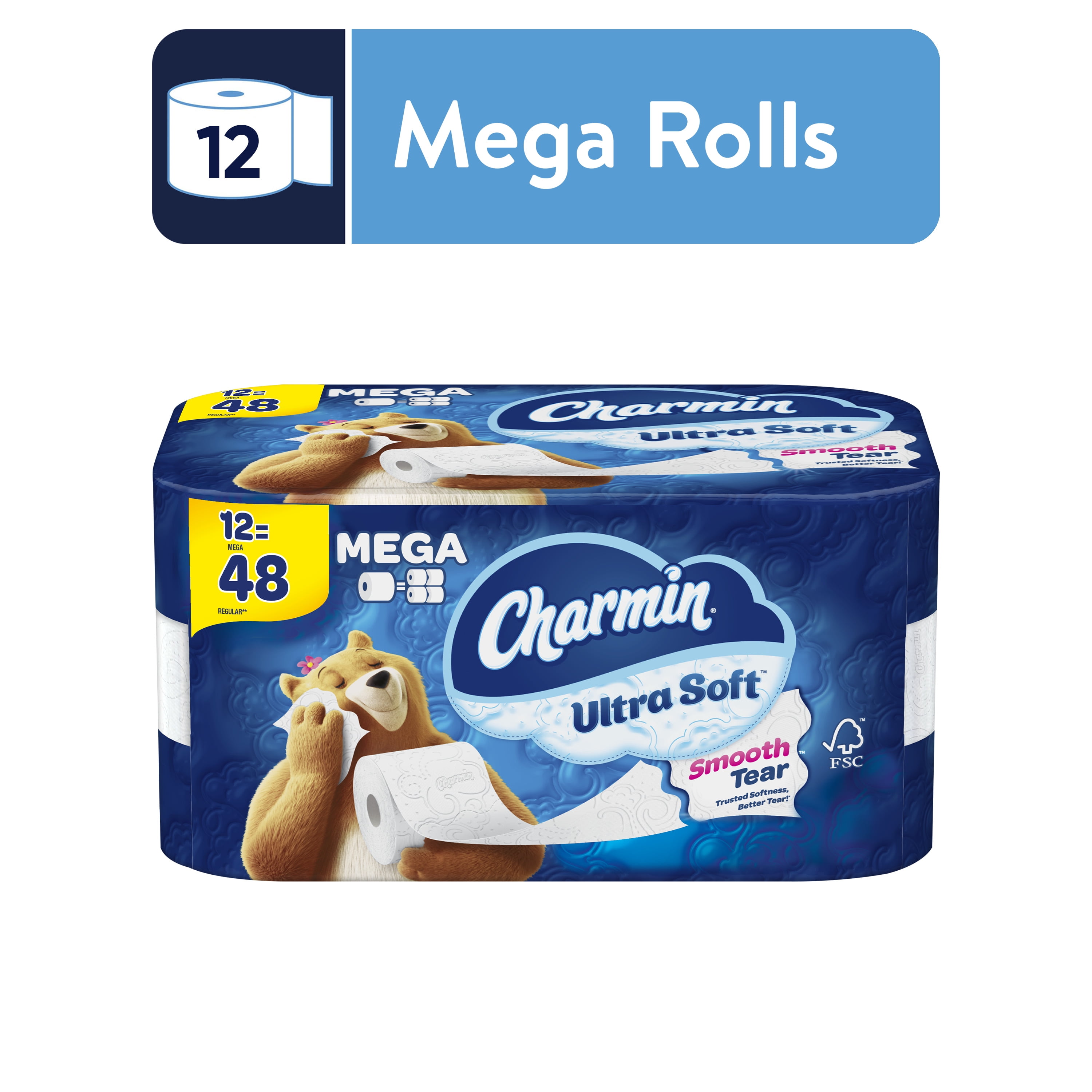 Charmin Ultra Soft Toilet Paper, 12 Mega Roll