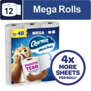 Charmin Ultra Soft Toilet Paper, 12 Mega Rolls, 2-Ply Bath Tissue