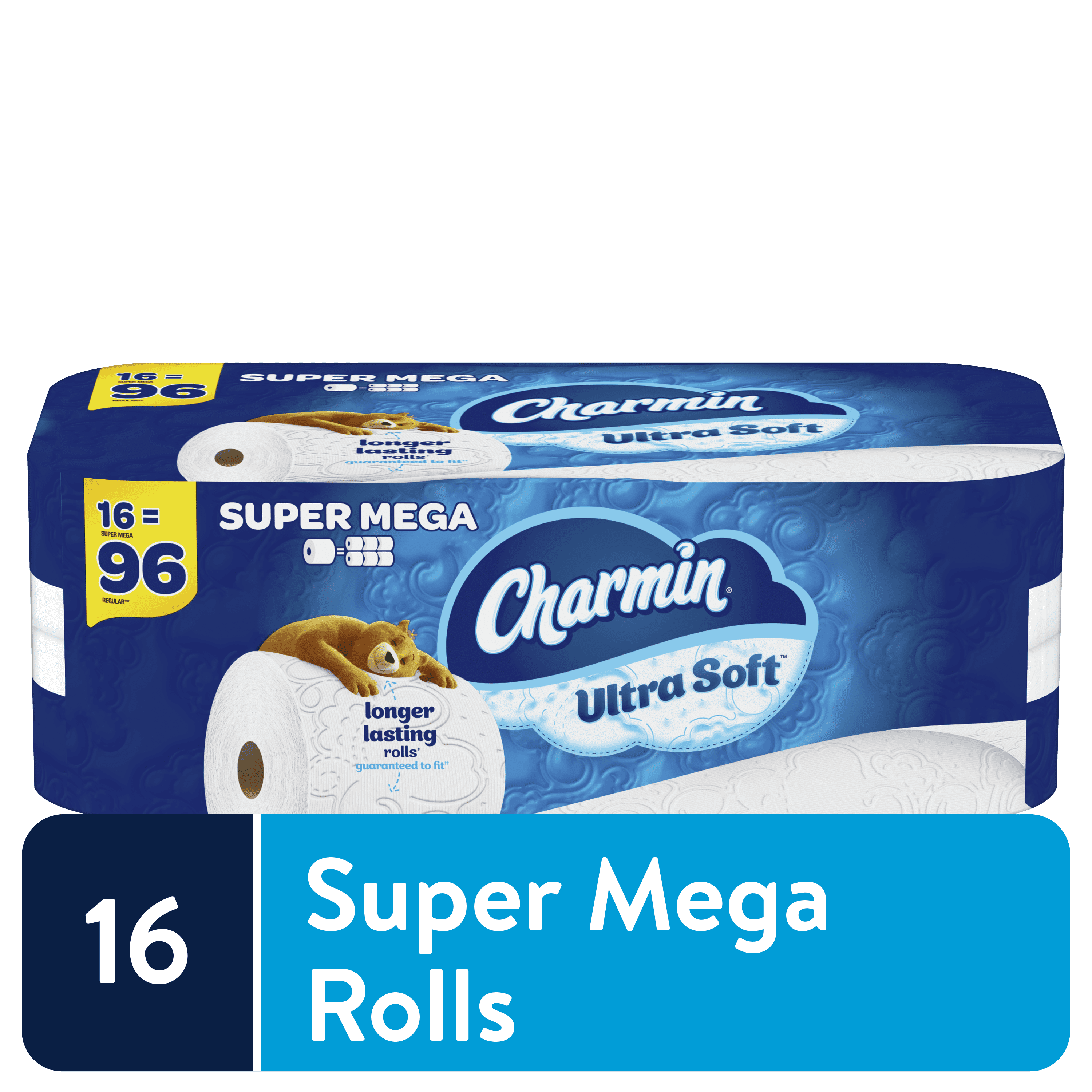 Charmin Ultra Soft Toilet Paper 16 Super Mega Rolls, 366 Sheets Per