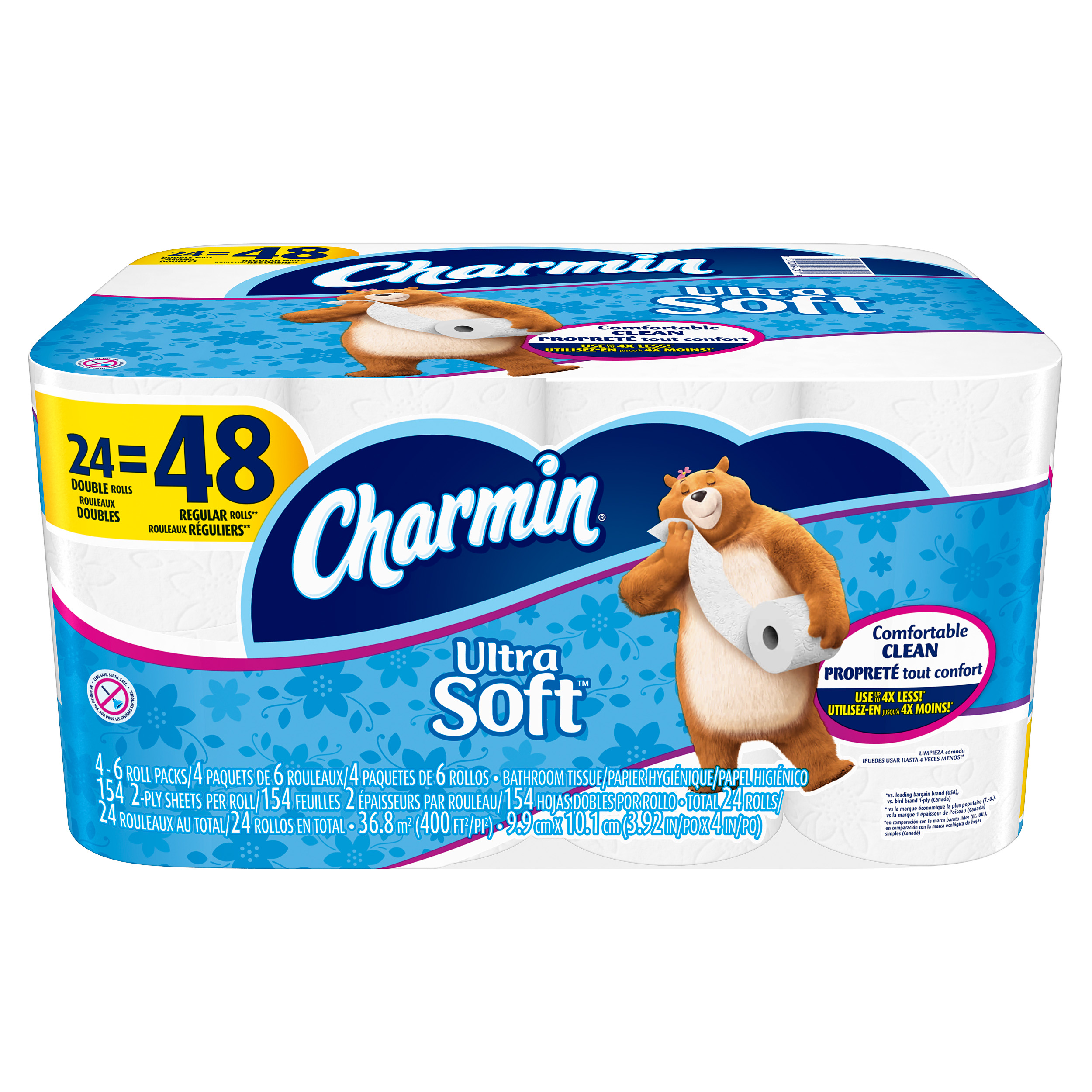 Charmin Ultra Soft Toilet Paper 24 Double Rolls - image 1 of 8