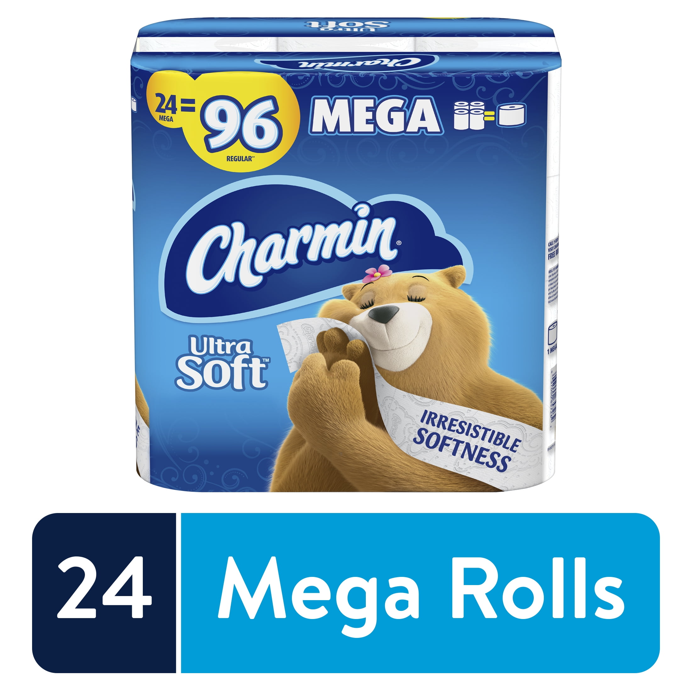 Charmin Ultra Soft Toilet Paper 24 Mega Roll, 264 Sheets Per Roll