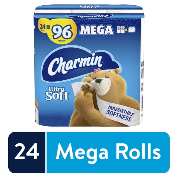 Charmin Ultra Soft Toilet Paper 24 Mega Roll, 264 Sheets Per Roll