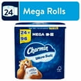 thumbnail image 1 of Charmin Ultra Soft Toilet Paper 24 Mega Rolls = 96 Regular, 244 Sheets, 2-Ply, 1 of 7