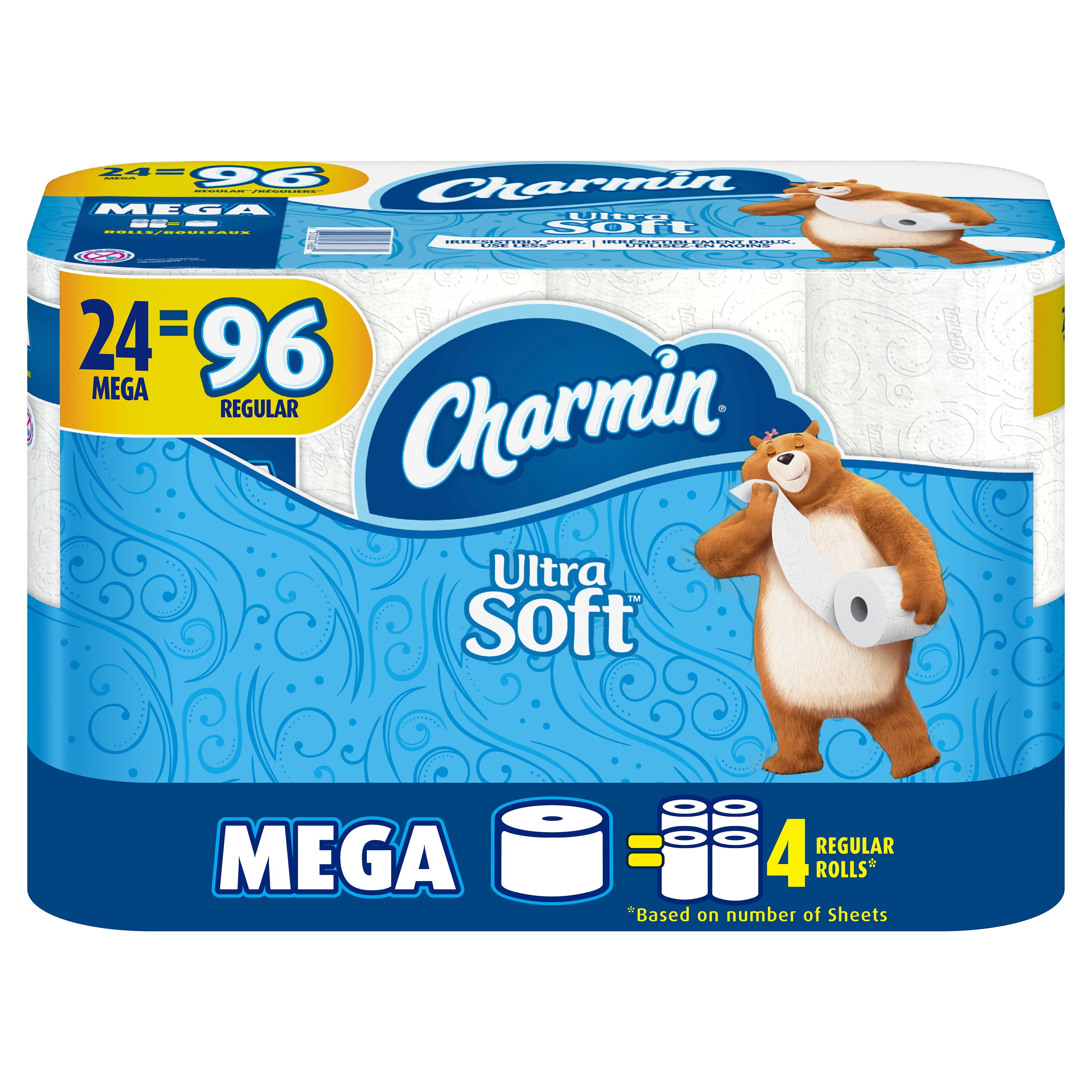 Charmin Ultra Soft Toilet Paper 24 Mega Roll, 284 Sheets Per Roll ...