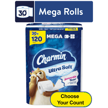 Charmin Ultra Soft Toilet Paper 30 Mega Rolls, 224 Sheets per Roll
