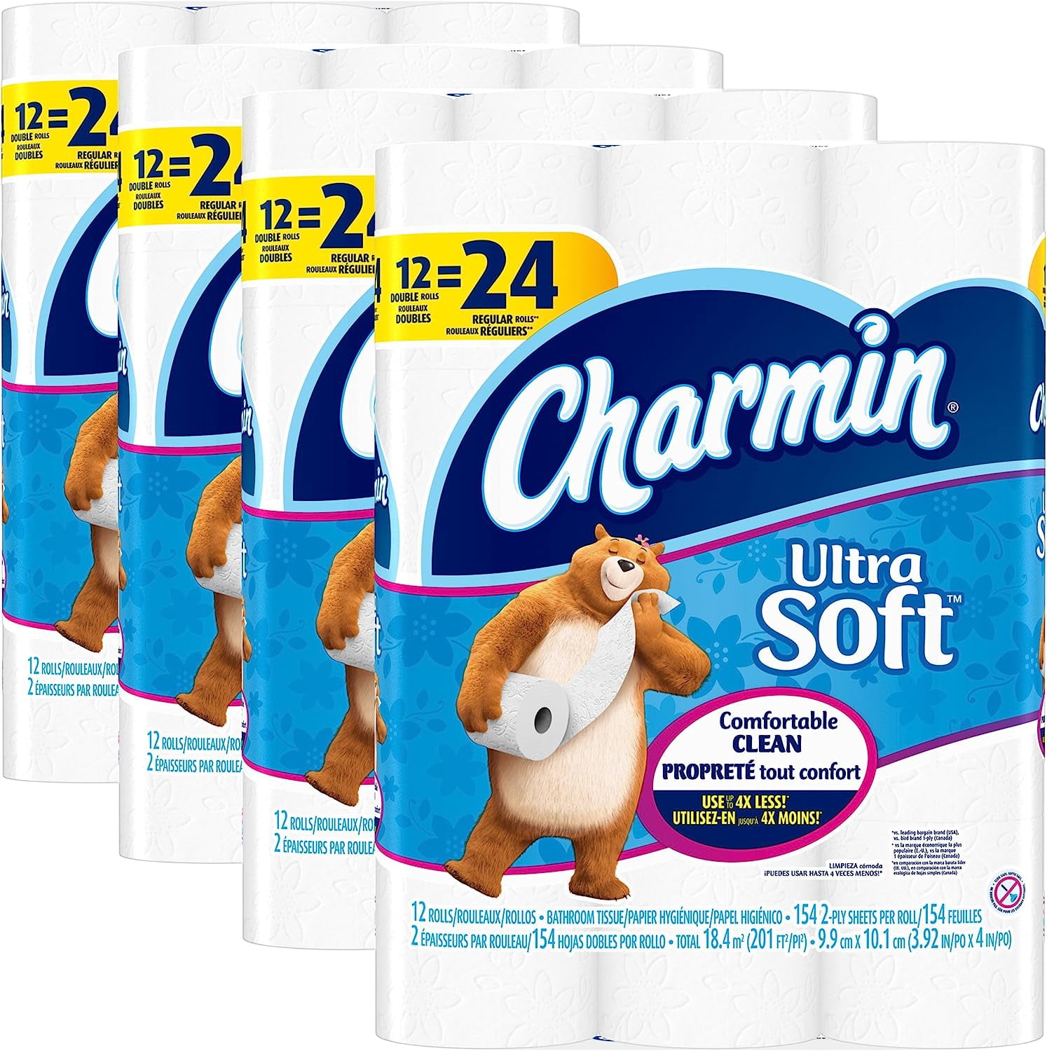 Charmin Ultra Soft Toilet Paper, Bath Tissue, Double Roll, 48 Count - Walmart.com