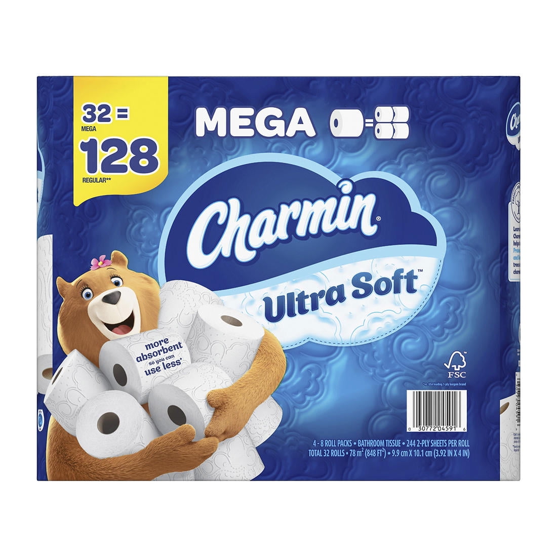 Charmin Ultra Soft Toilet Paper Mega Rolls, 32 ct - Walmart.com