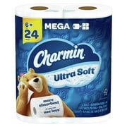 Charmin Ultra Soft Toilet Paper Mega Rolls - 6 Ct Pack of 3