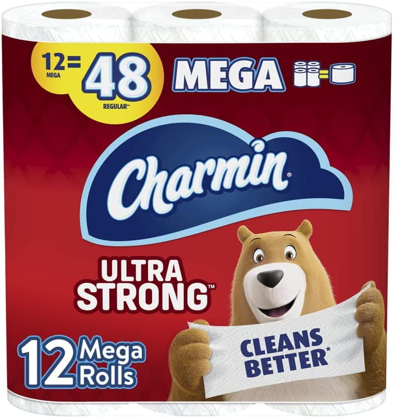 Charmin Ultra Strong 2ply Toilet Paper, Mega Roll Bath Tissue Clog-Safe ...