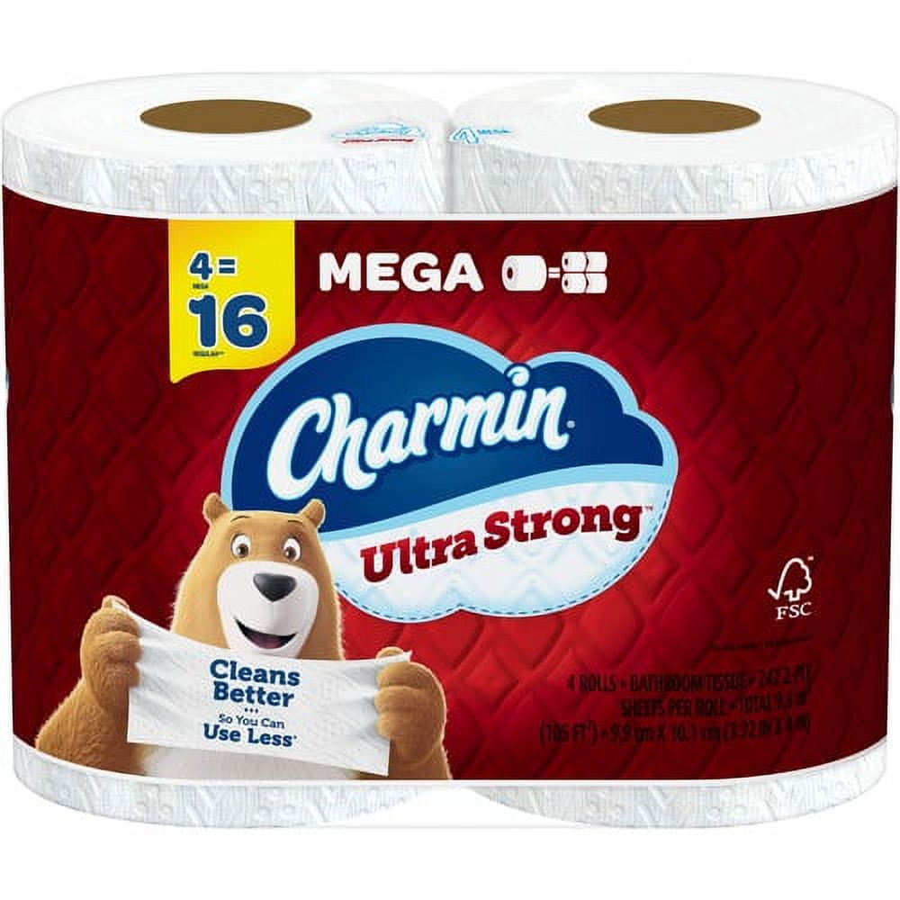 Charmin Ultra Strong Bath Tissue 2 Ply White Strong, Soft