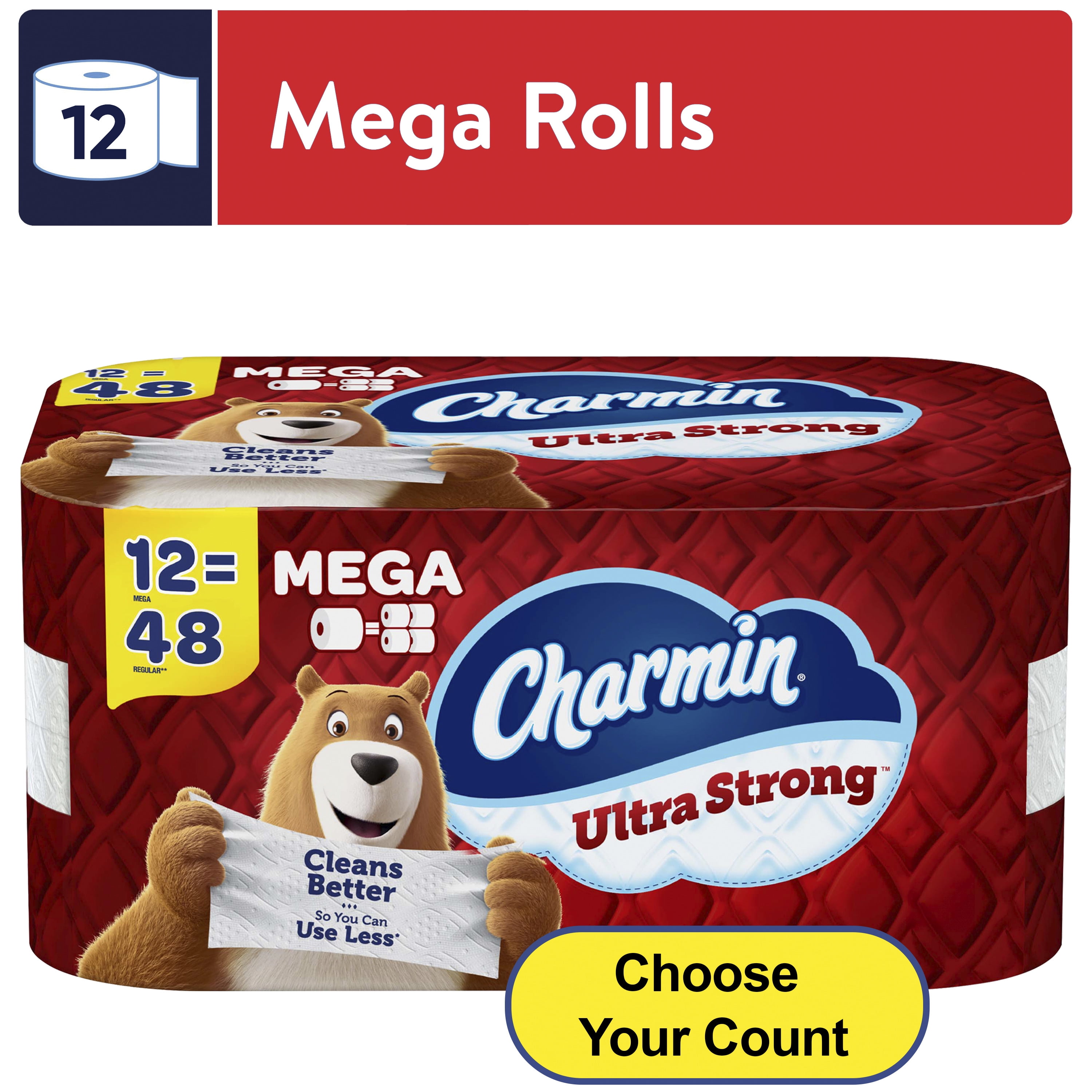 Charmin Ultra Strong Toilet Paper, 12 Mega Rolls