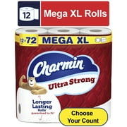 Charmin Ultra Strong Toilet Paper 12 Mega XL Rolls, 363 Sheets Per Roll